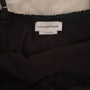 Lovers + Friends Black Lace Chemise